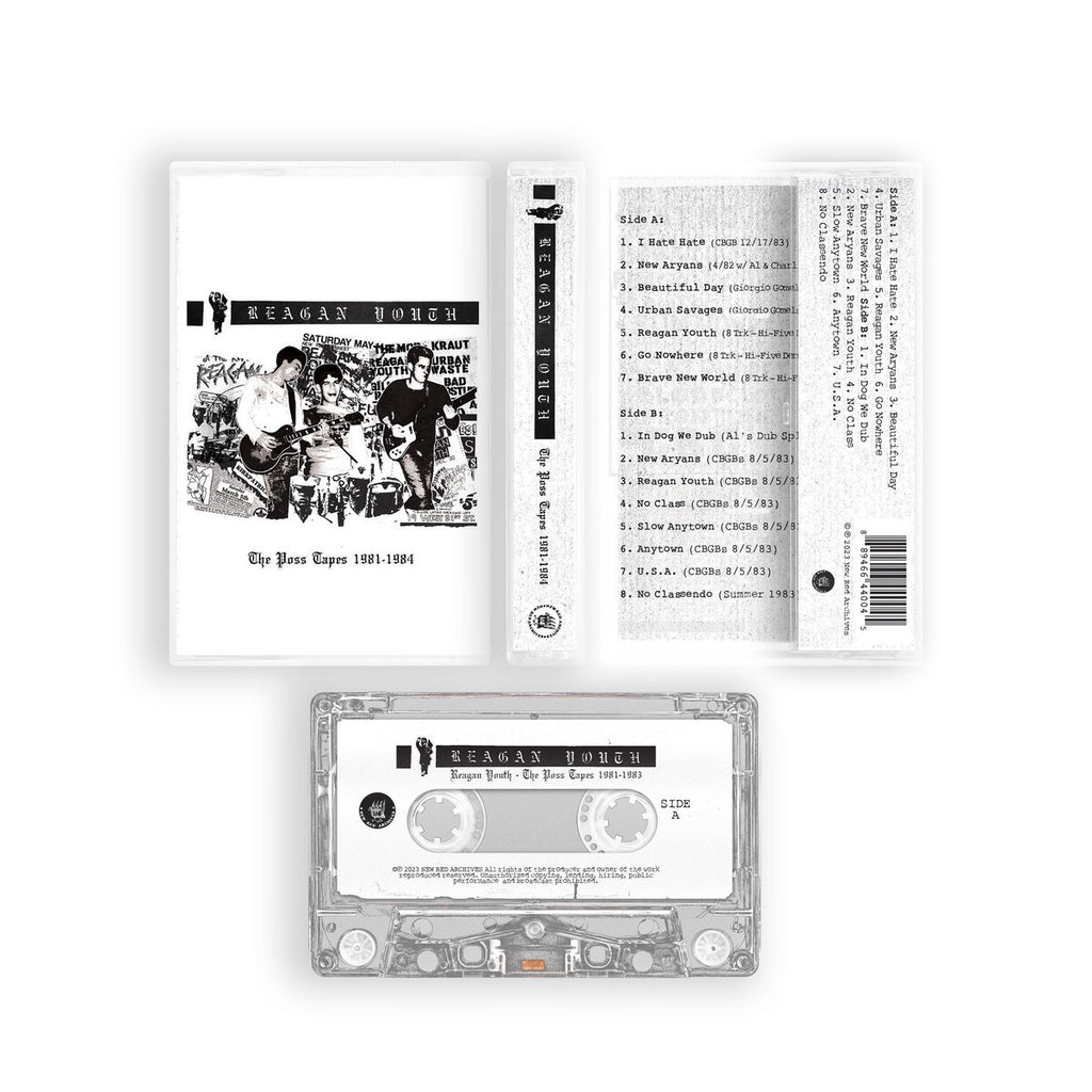 Reagan Youth The Poss Tapes cassette album by Cease & Desist Records, featuring punk music from 1981-1984.