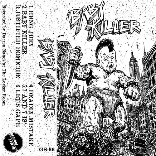 Baby Killer cassette tape by Cease & Desist Records, featuring the album cover art with dark, intense imagery.