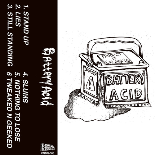 Battery Acid- S/T Cassette NEW - Cease & Desist Records