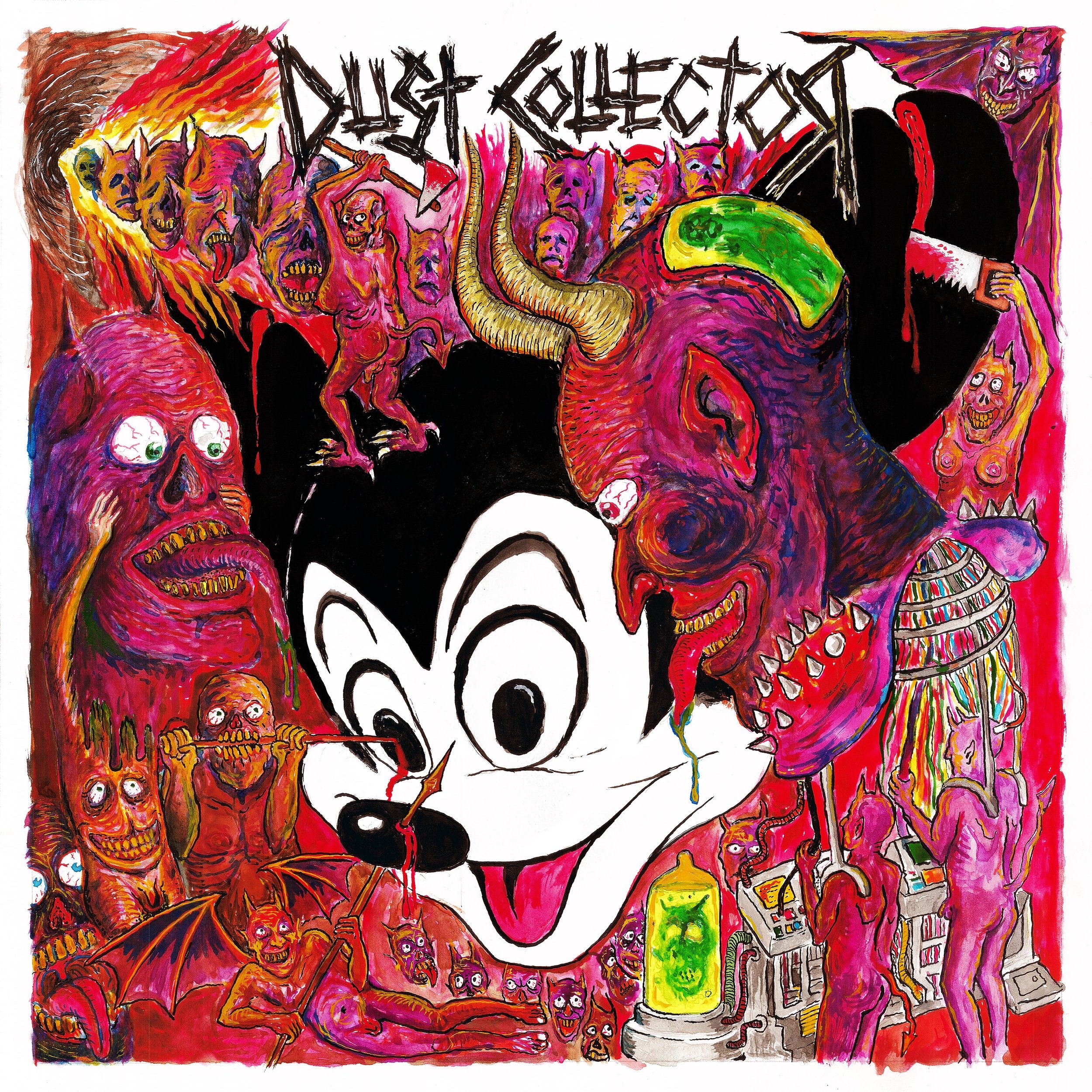 Front cover of the Dust Collector LP vinyl record by Cease & Desist Records featuring artwork and album title.
