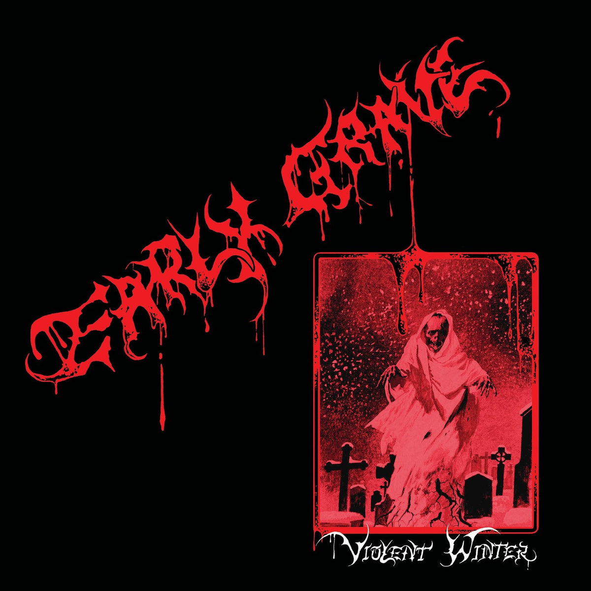 Early Grave Violent Winter 12" LP vinyl record with dark, intense album cover art from Cease & Desist Records.