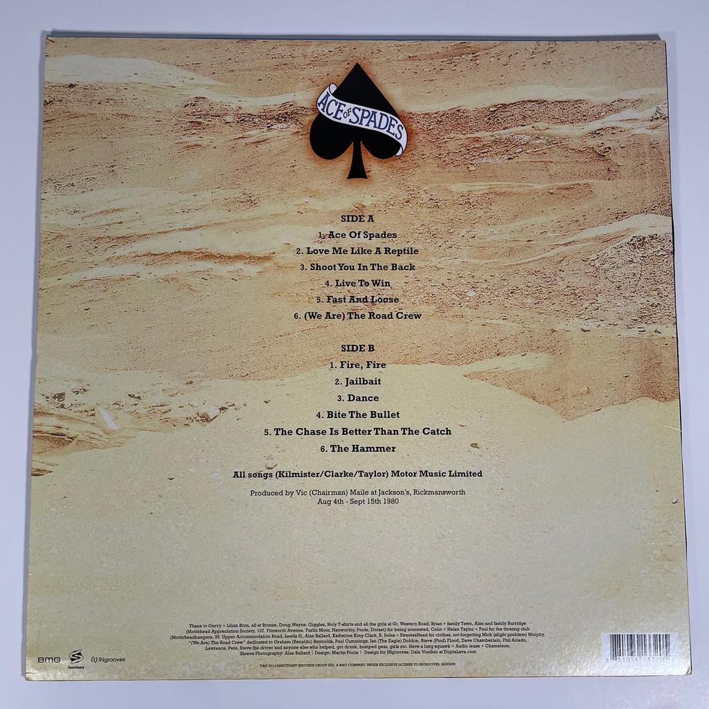 USED: Motorhead: Ace of Spades 12" LP RE - Cease & Desist Records