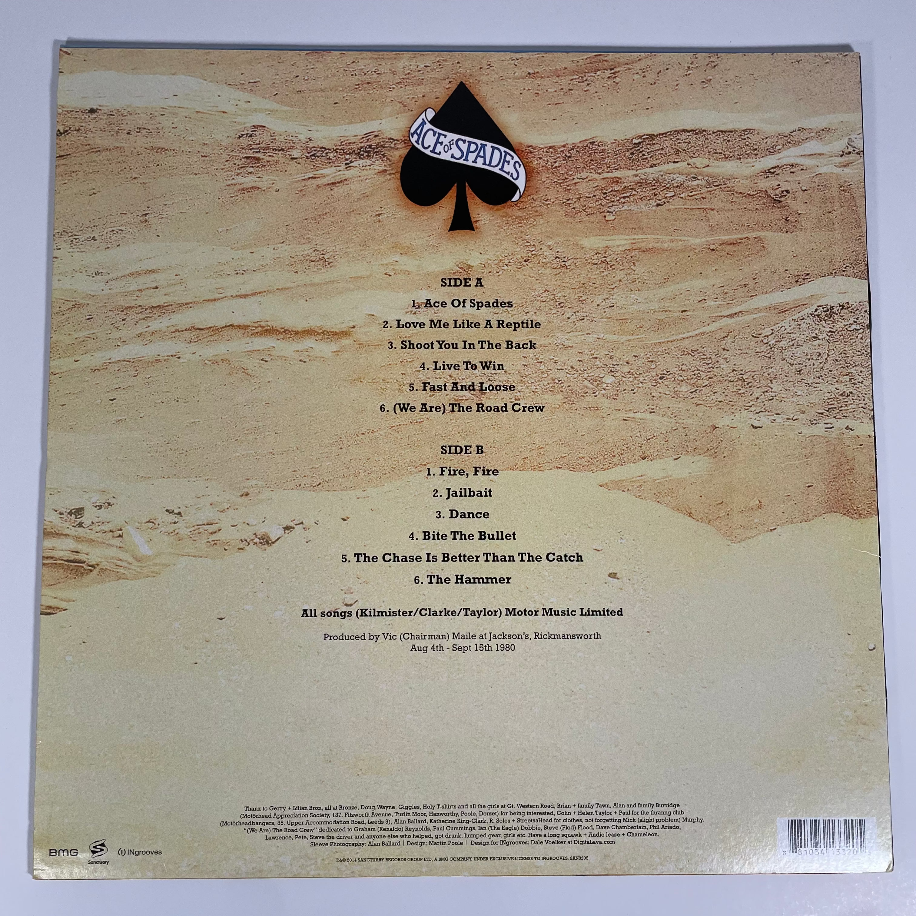 USED: Motorhead: Ace of Spades 12" LP RE - Cease & Desist Records