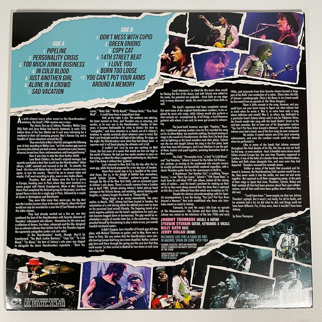 USED: Johnny Thunders-Madrid Memory 12" LP 2019 - Cease & Desist Records