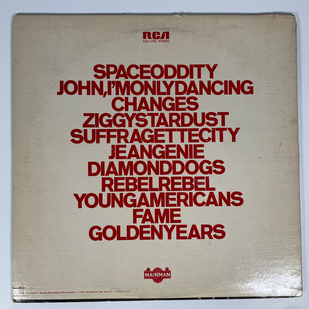 USED: David Bowie- ChangesOneBowie 12" LP 1976 - Cease & Desist Records