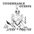 Front cover of "The Legion of Parasites - Undesirable Guests" 12-inch book by Cease & Desist Records featuring artwork.