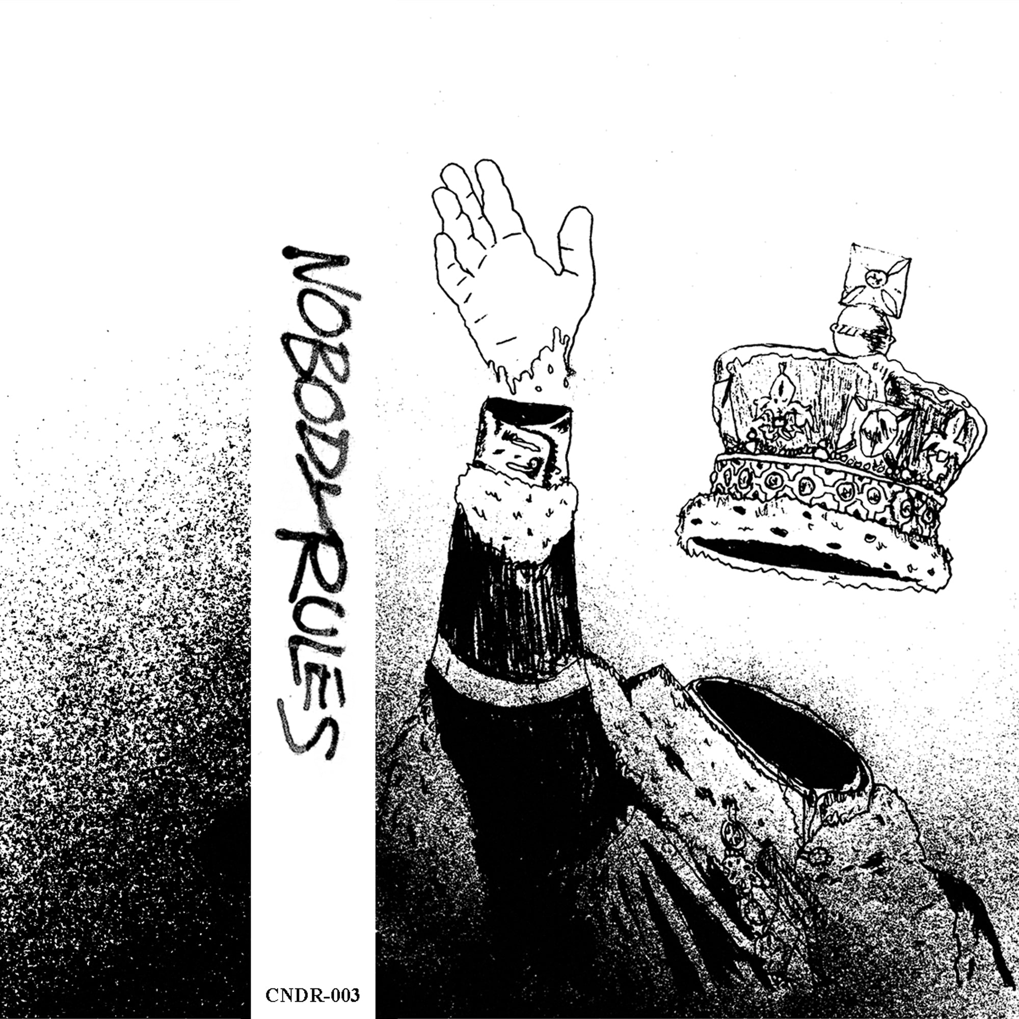 Cease & Desist Records Nobody Rules demo cassette tape with cover art featuring bold text and graphic design.