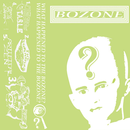 Cease & Desist Records Bozone What Happened to the Bozone cassette tape with cover art displaying the album title.
