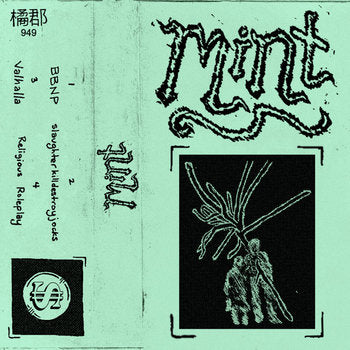 Mint Cease & Desist Records cassette tape of the album "Mint S/T New Cassette" with a minimalist cover design.