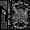 Cease & Desist Records Tower of One Eyes of the World cassette tape featuring album artwork with vibrant colors and bold text.