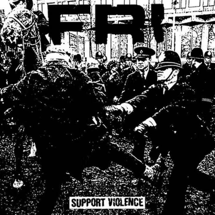 Cease & Desist Records vinyl record titled "Support Violence" 7-inch EP with black and white cover art.