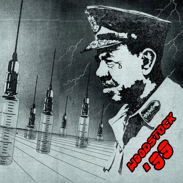 Woodstock 99 vinyl 7-inch record by Cease & Desist Records, featuring the original album artwork on the cover.