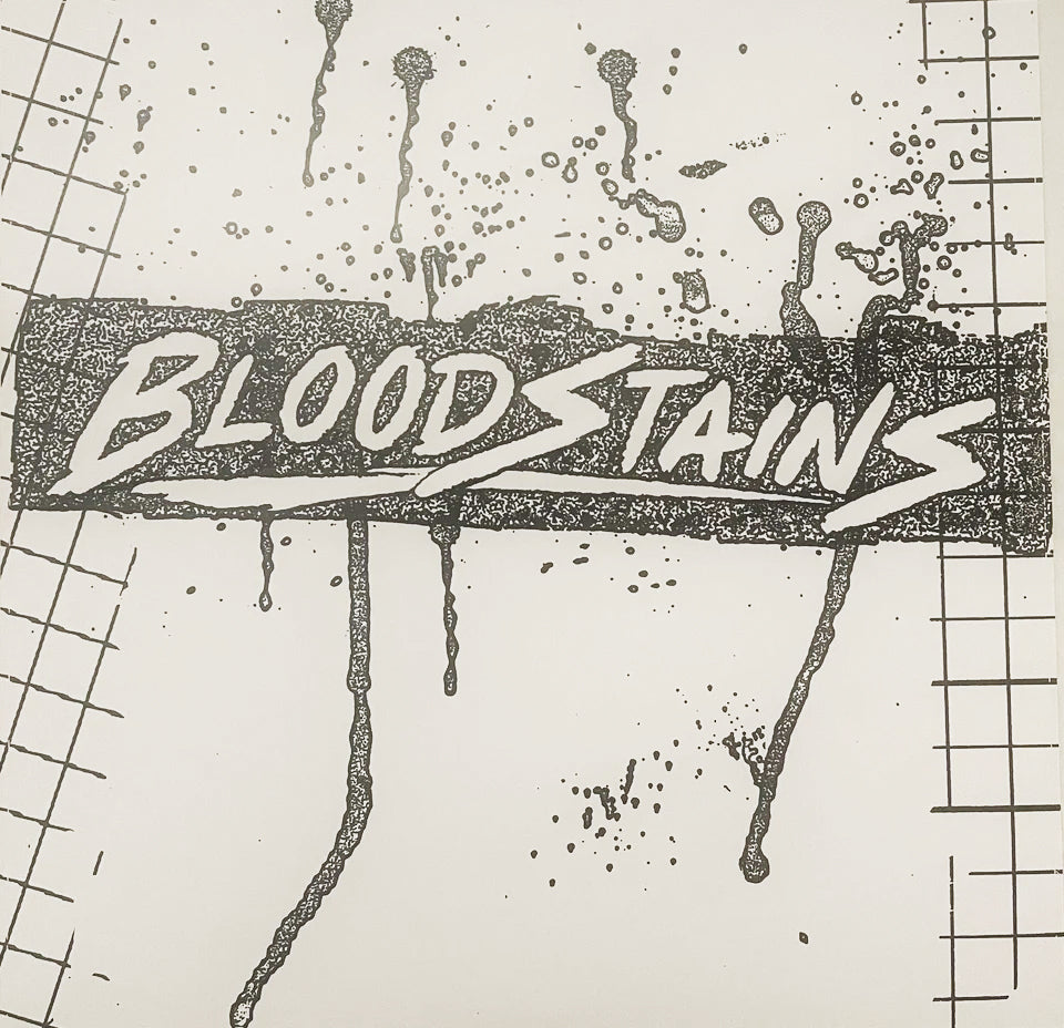 Bloodstains S/T 12-inch vinyl record by Cease & Desist Records, featuring the album cover artwork in full view.