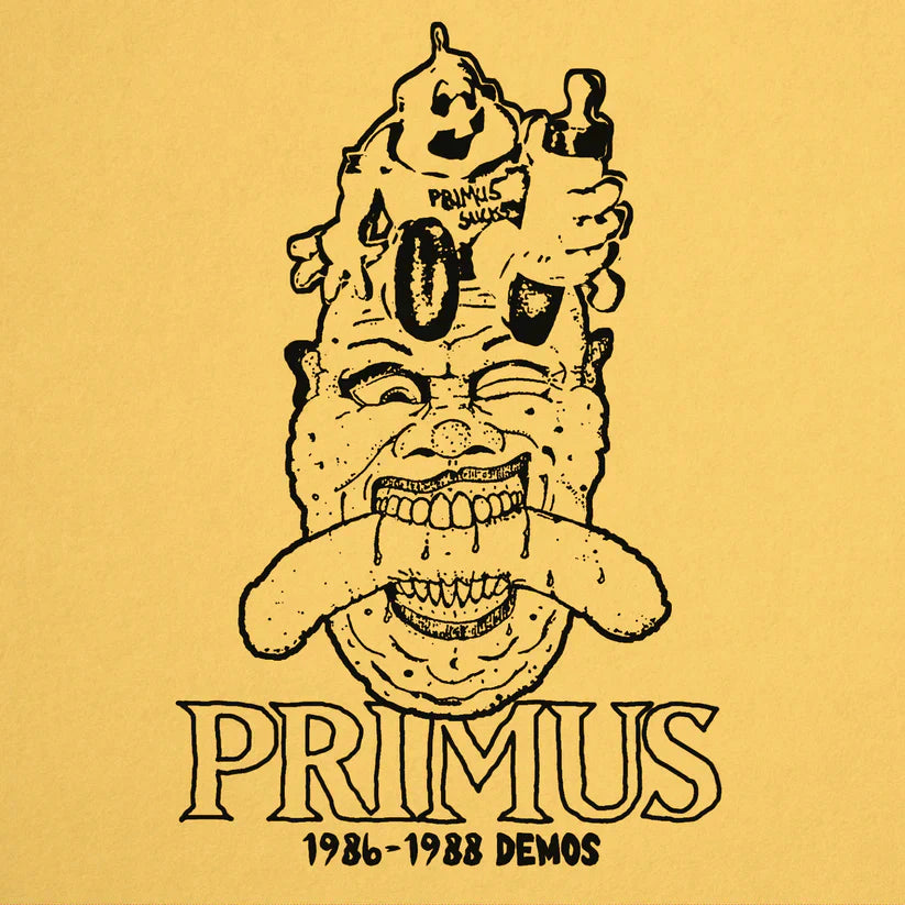 Cease & Desist Records Primus 1986-1988 Demos 12-inch vinyl record with colorful album cover artwork.