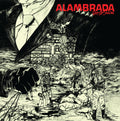 12-inch vinyl record of "Ríos de Sangre" by ALAMBRADA, featuring dark artwork and heavy metal design from Cease & Desist Records.