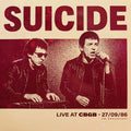 Vinyl record of Suicide's live performance at CBGB in 1986, released by Cease & Desist Records, showing the album cover art.